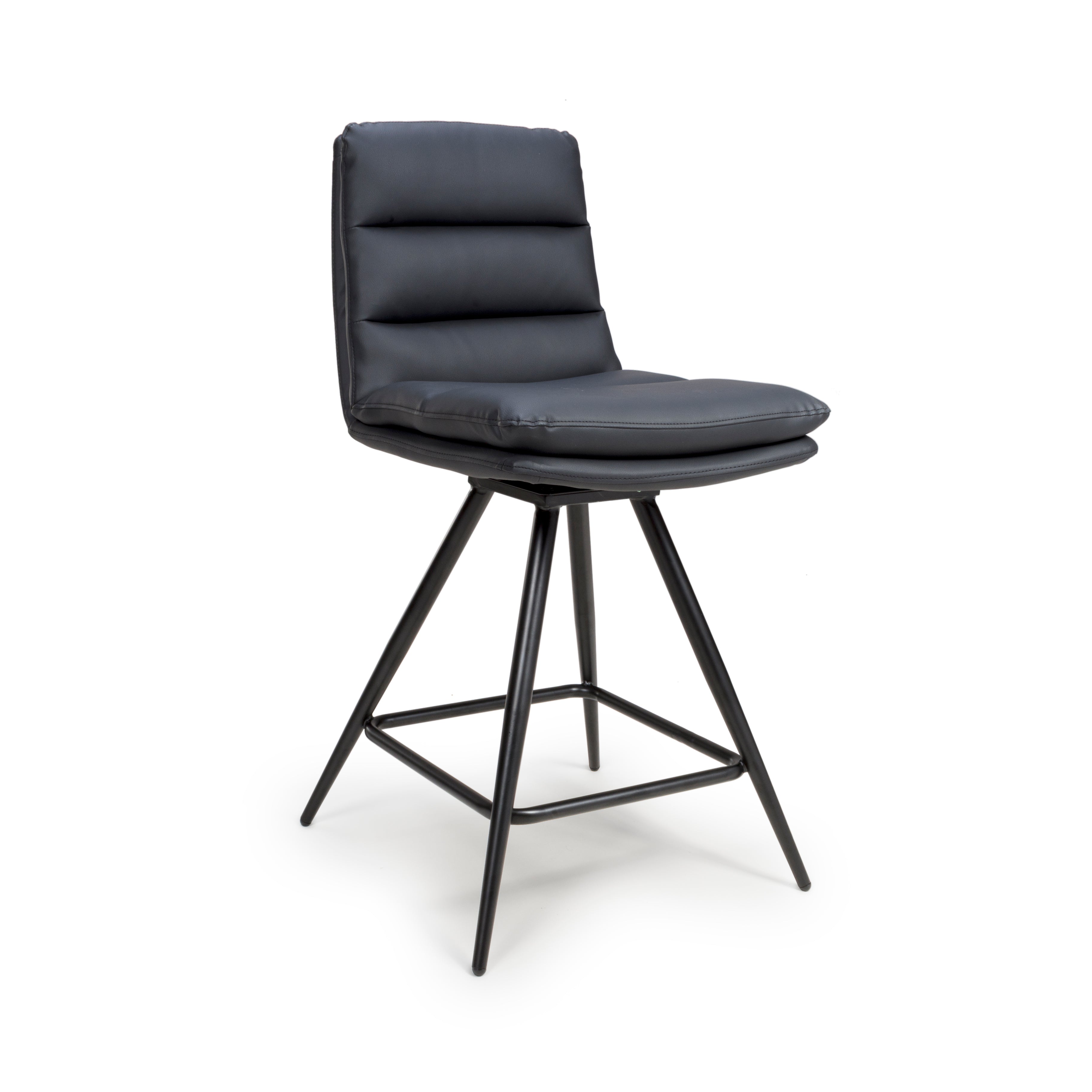 Bay Ridge Swivel Counter Stool in Black