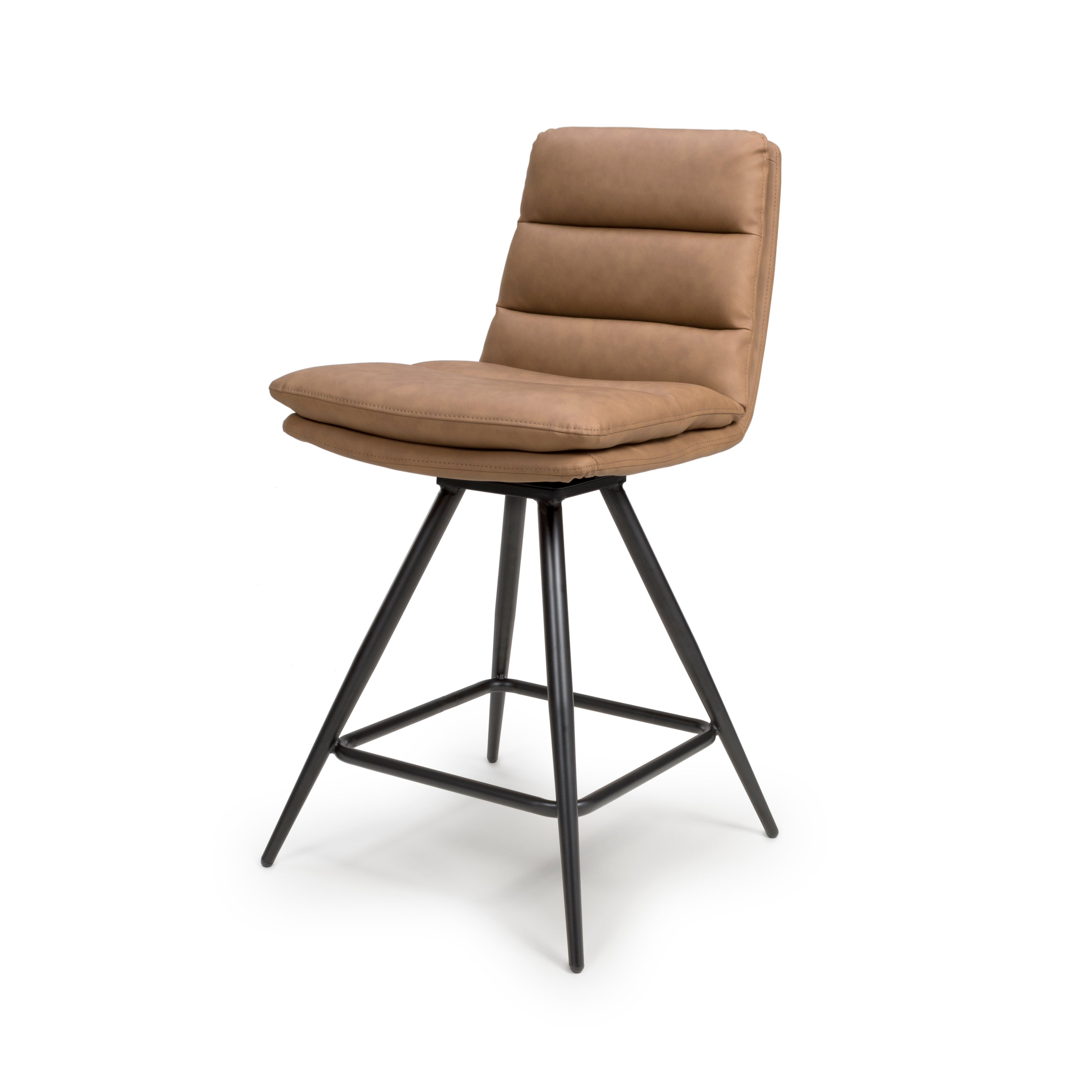 Bay Ridge Swivel Counter Stool in Tan