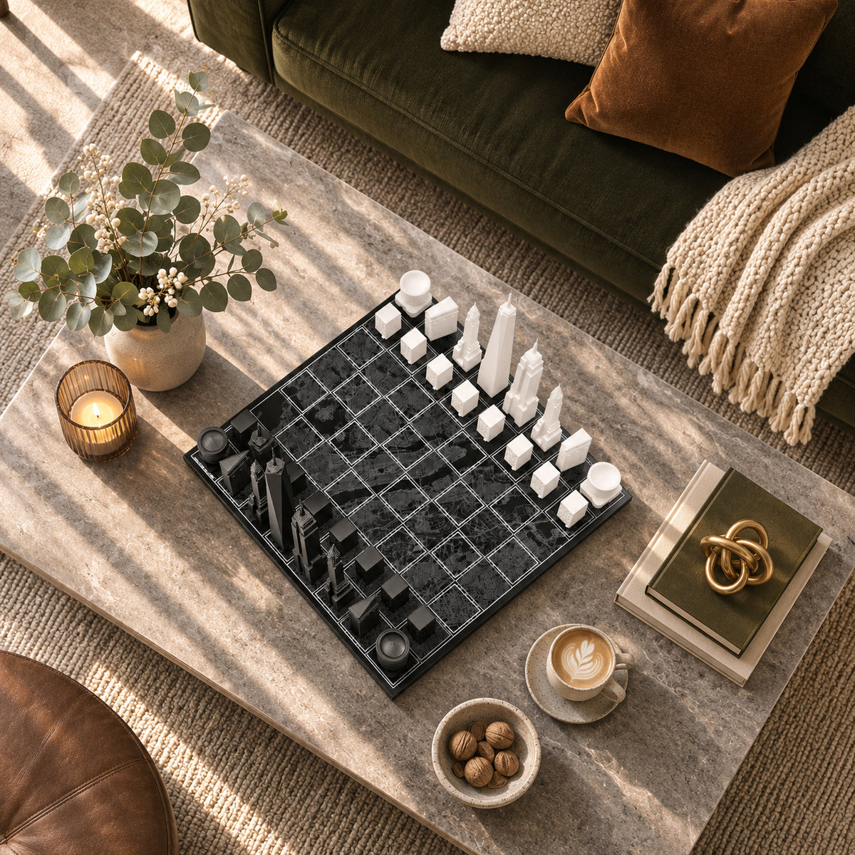 New York City Skyline Chess Set