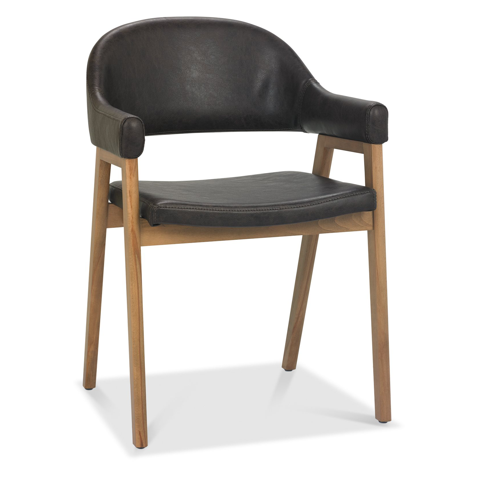 Highgate Rustic Oak Dining Chair in Black