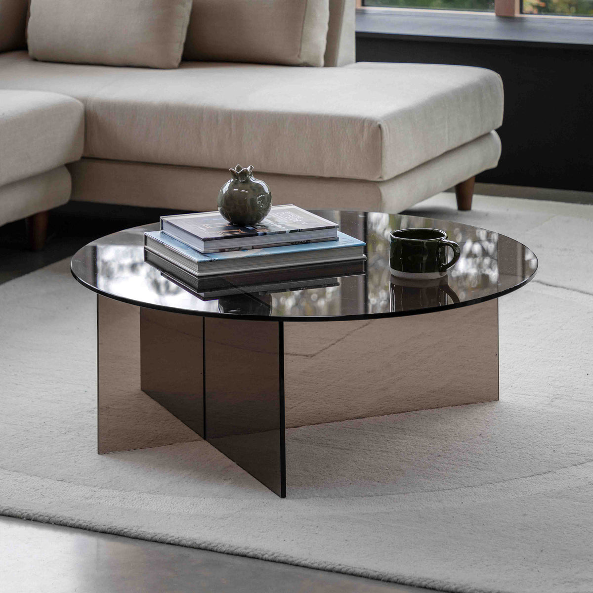 Parioli Round Glass Coffee Table