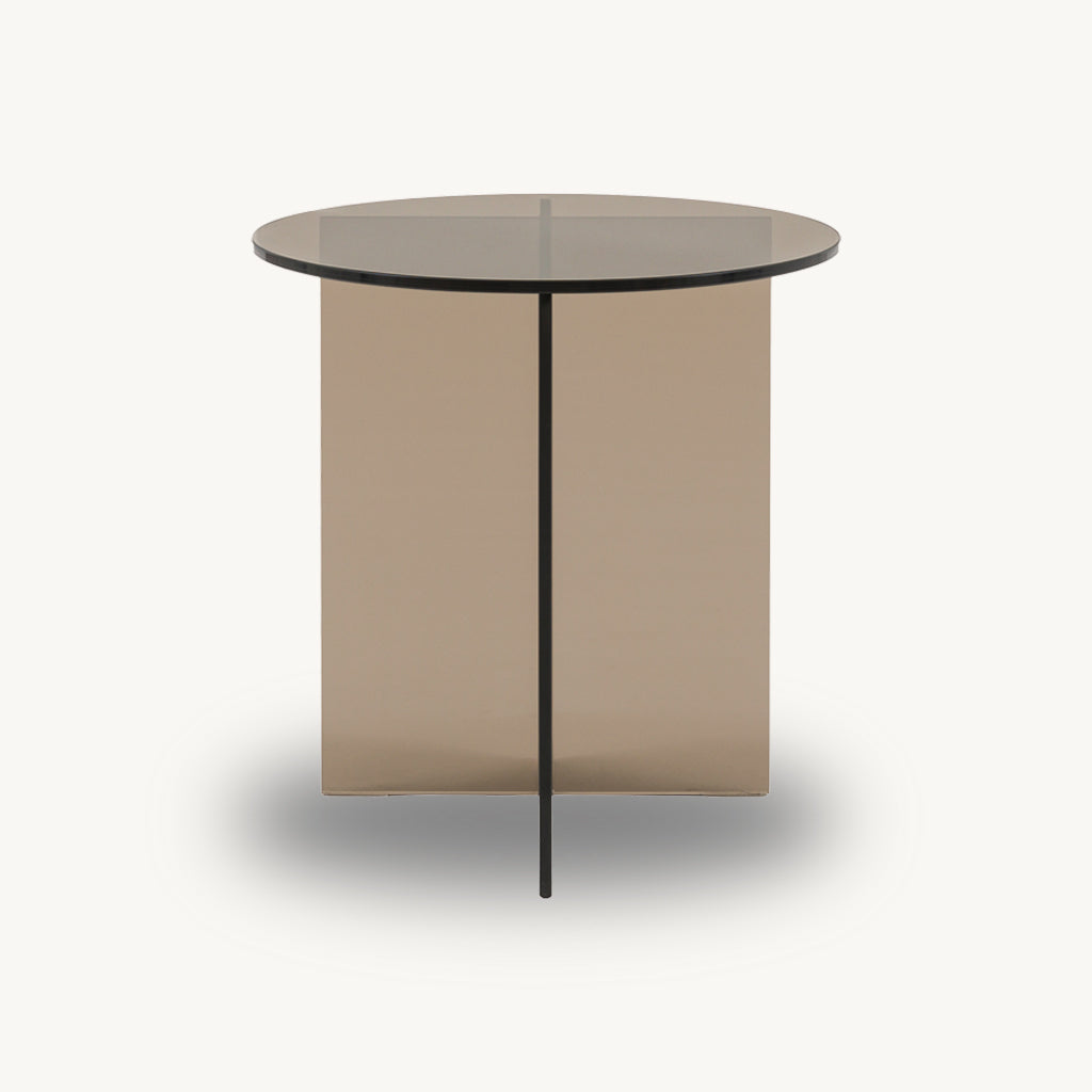 Parioli Round Glass Side Table
