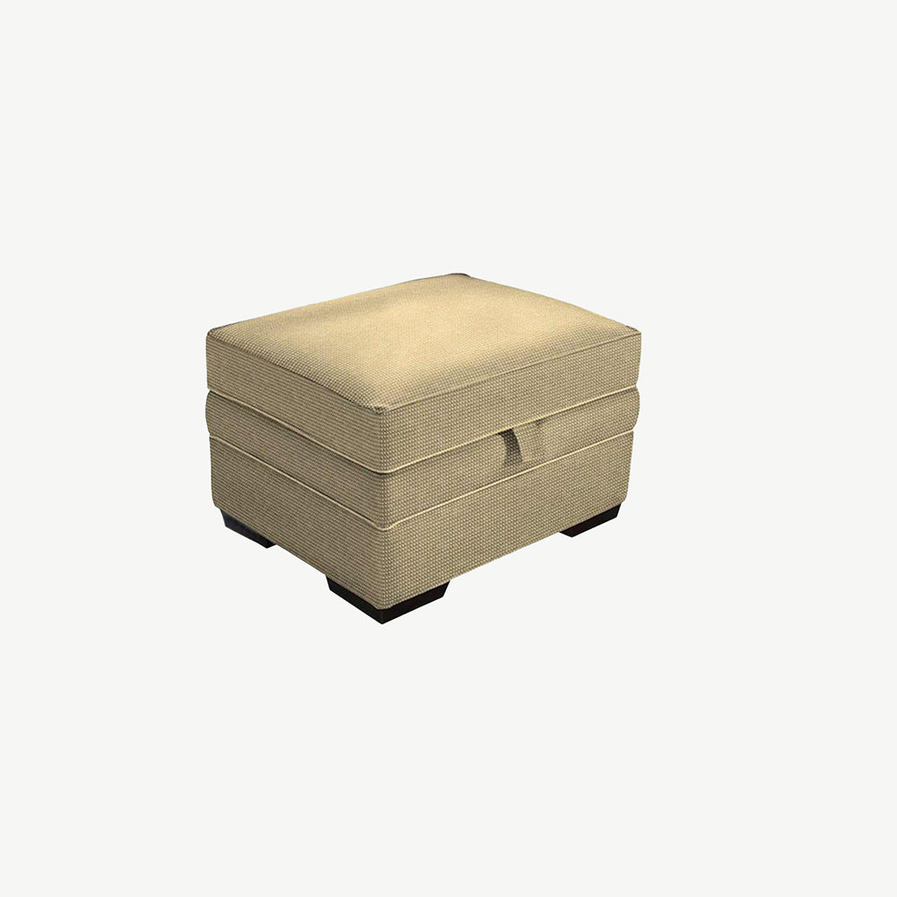 Parker Knoll Lift Top Footstool in neutral cream fabric