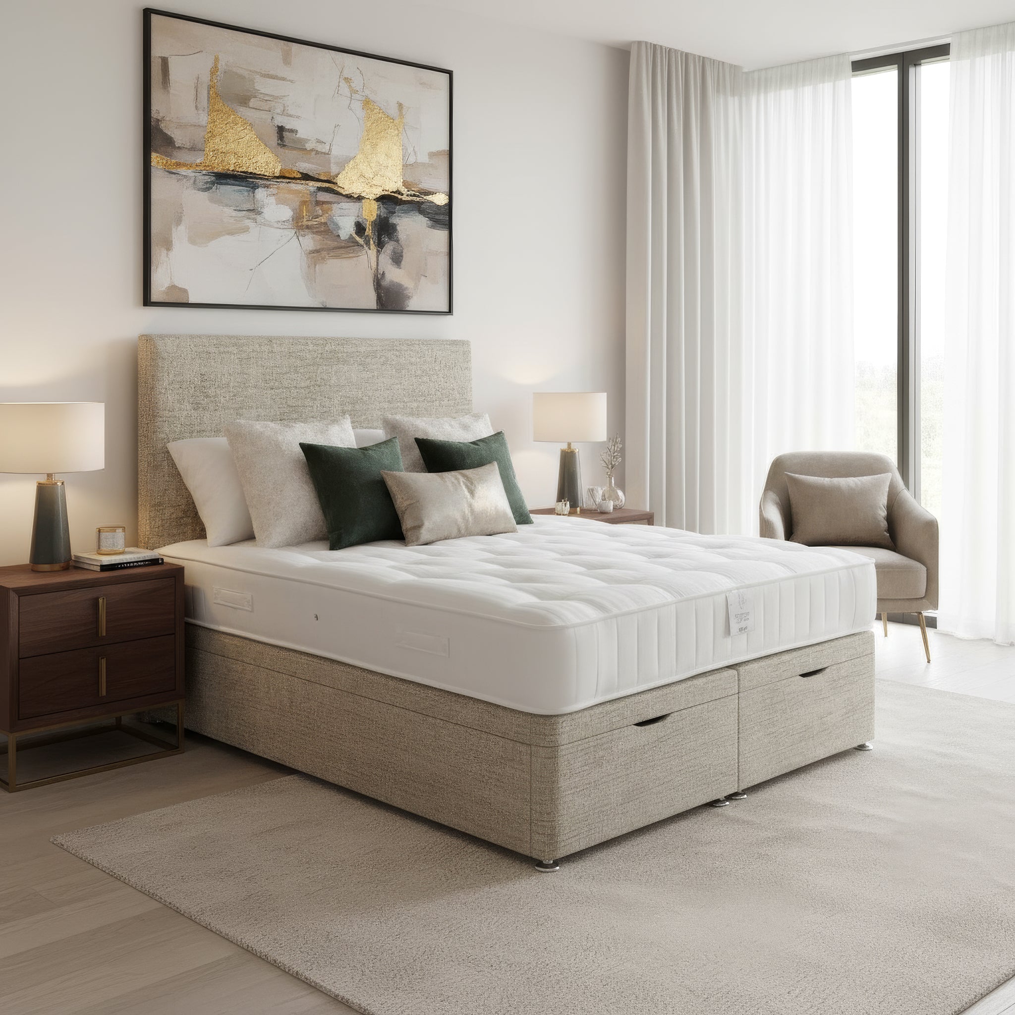 Arighi Bianchi Ottoman Prarie Bed in Light Grey