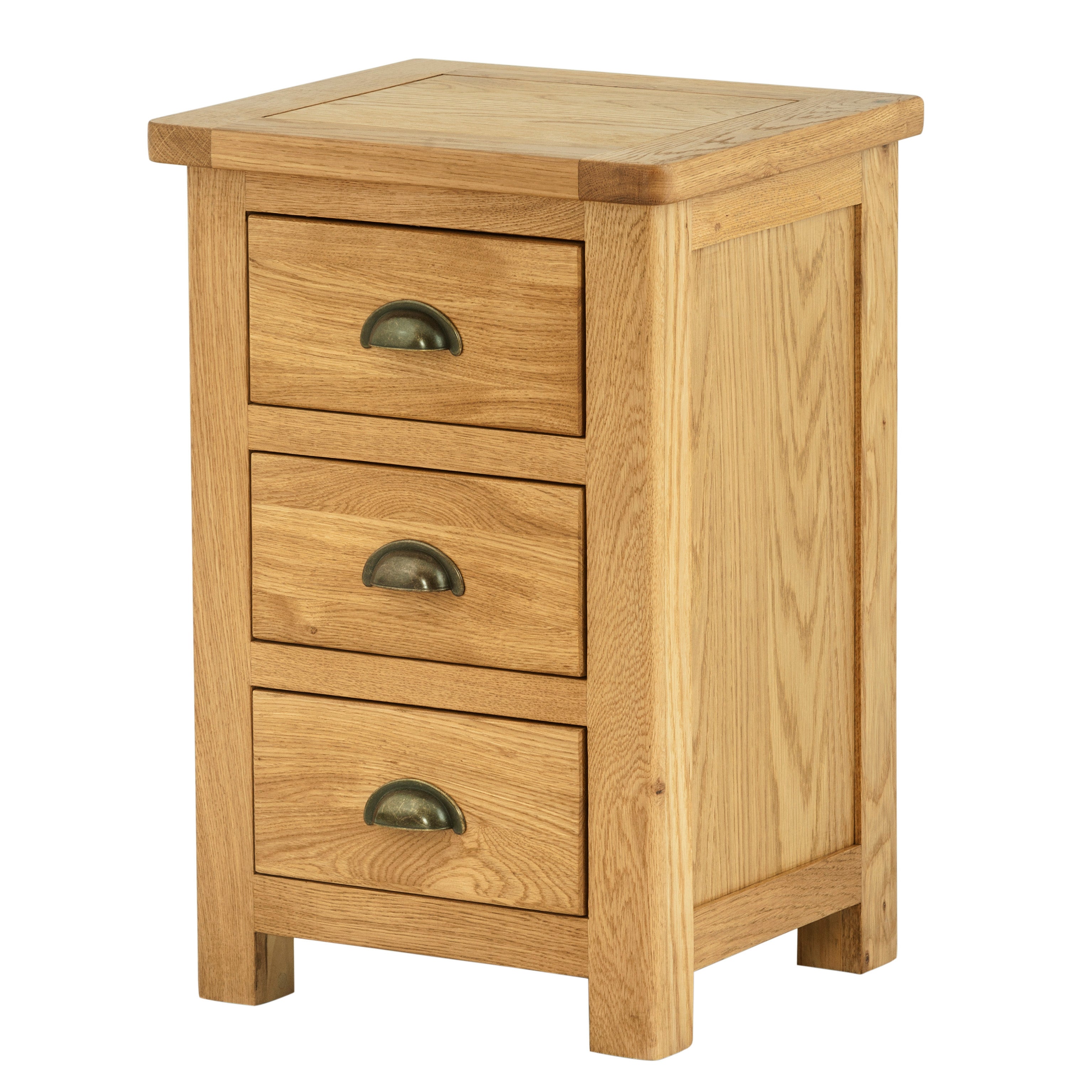Florence 3 Drawer Bedside Table in Oak