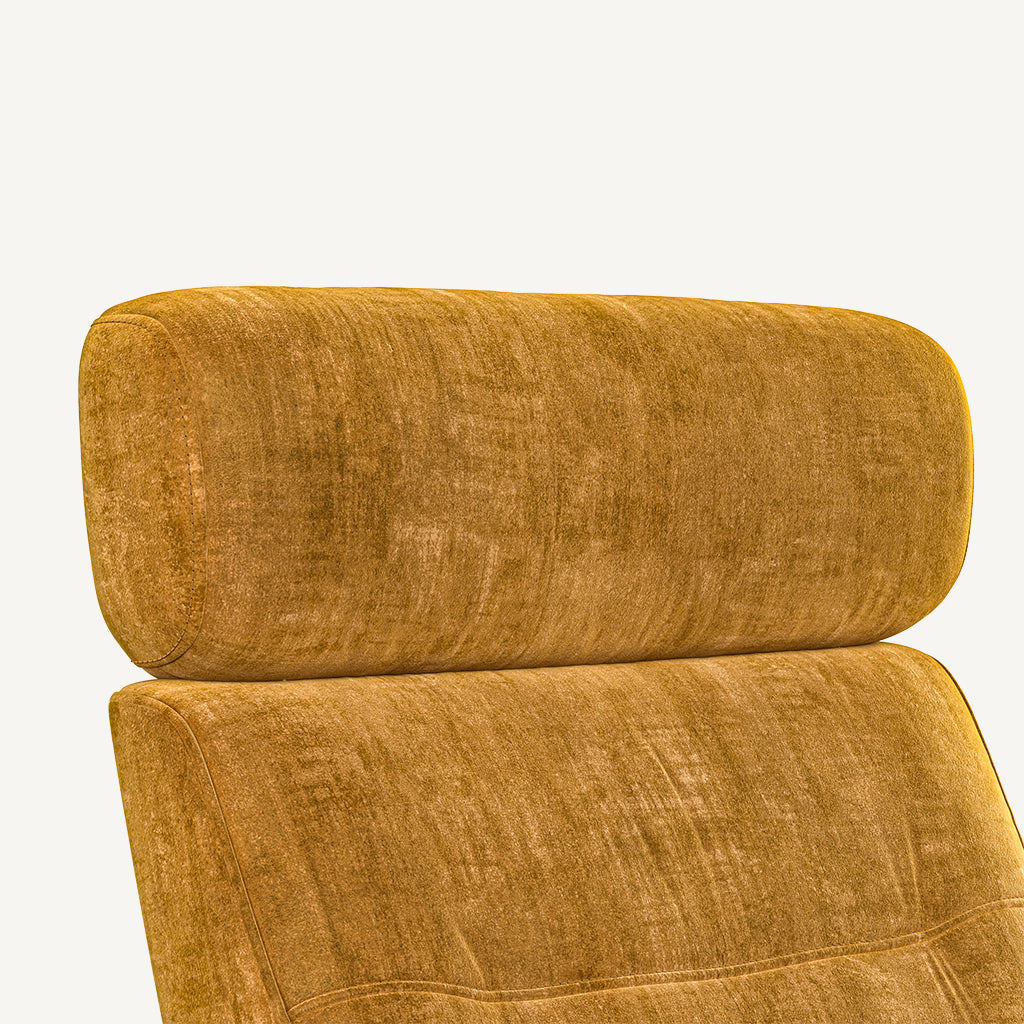 Gabriel Reclining Chair and Footstool in Brown