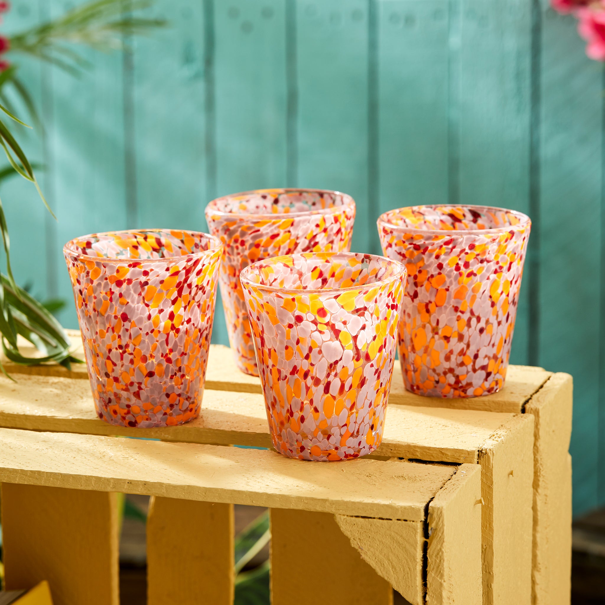 Set of 4 Confetti Glasses