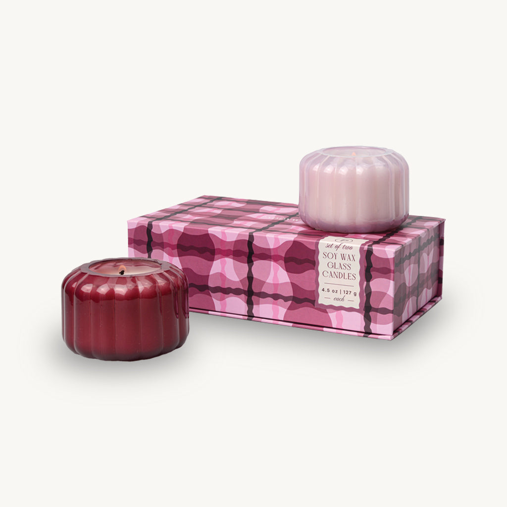 Set of 2 Ripple Berry Candle Gift Set