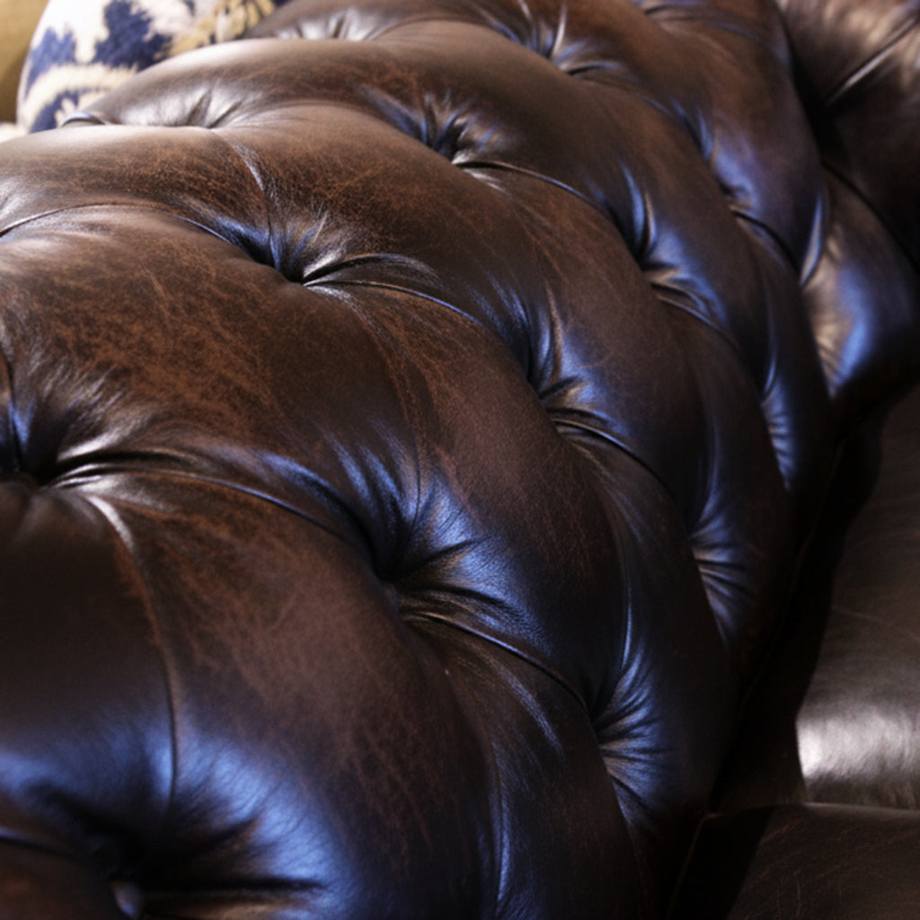 Britannia Rub-off Leather Sofa in Brown