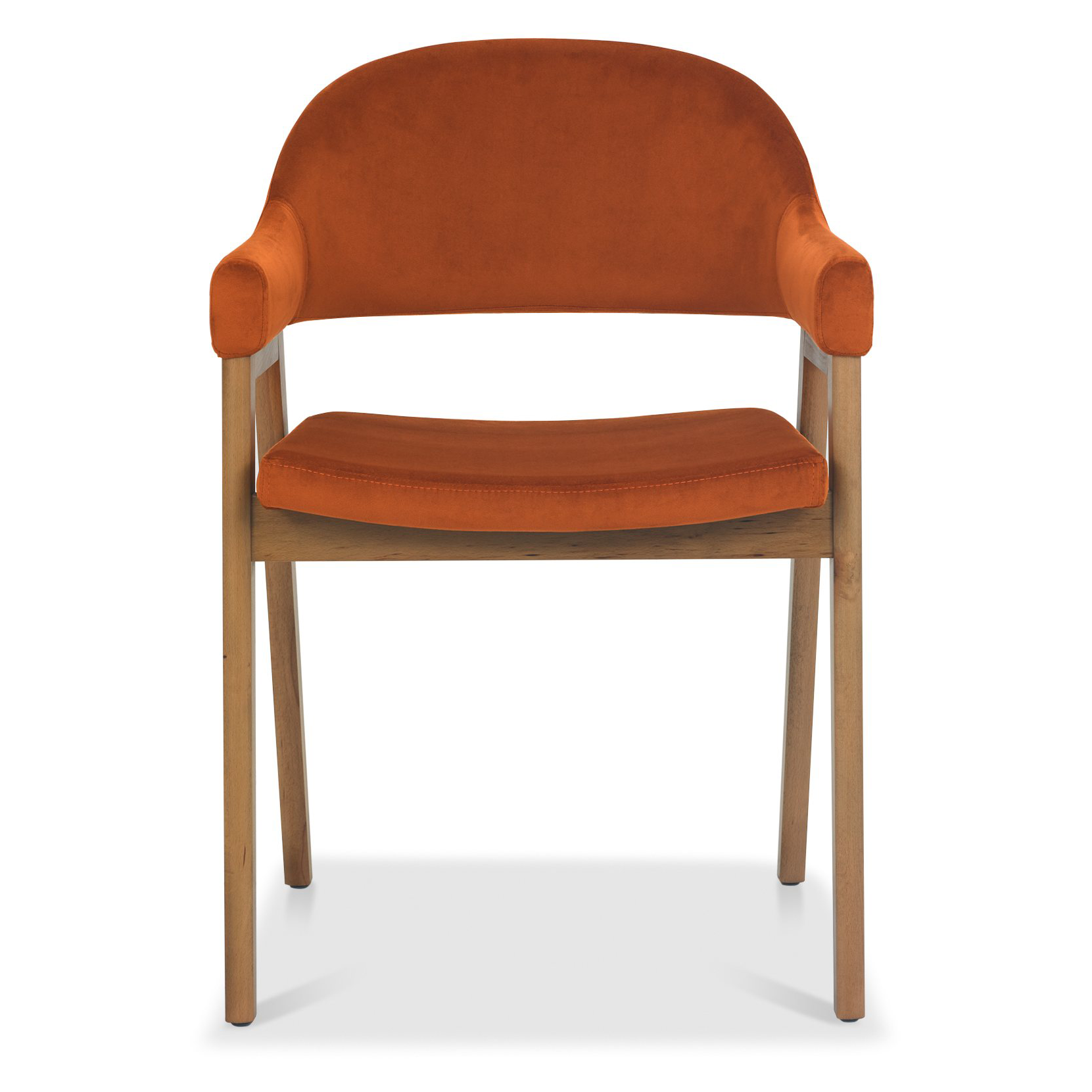 Highgate Rustic Oak Dining Chair in Orange
