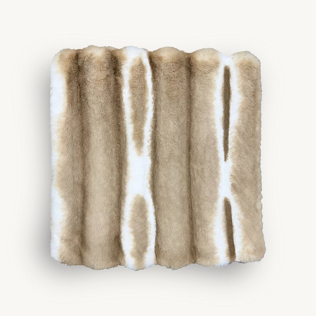 Rutland Faux Fur Beige Cushion
