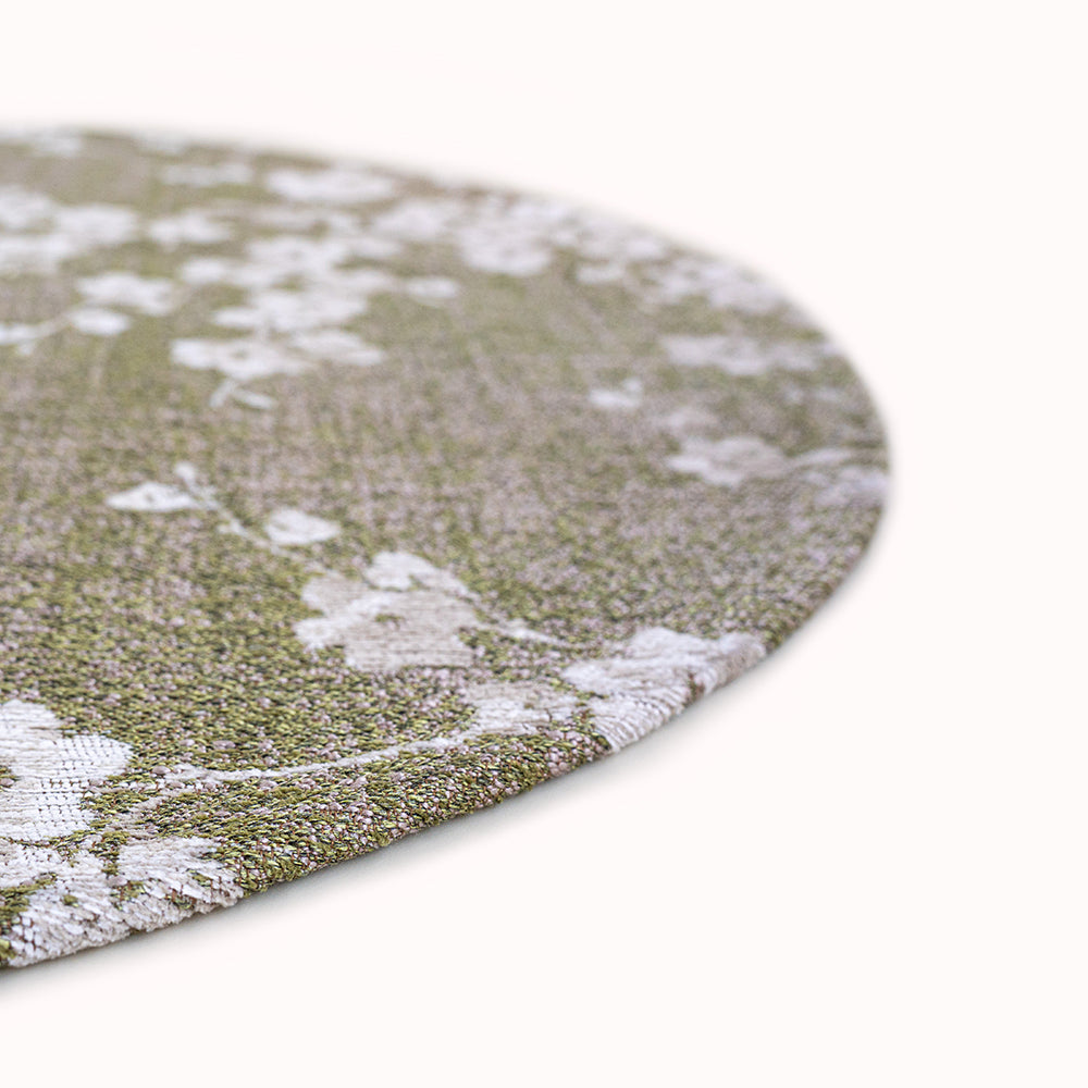 Sakura Circle Rug in Wet Garden