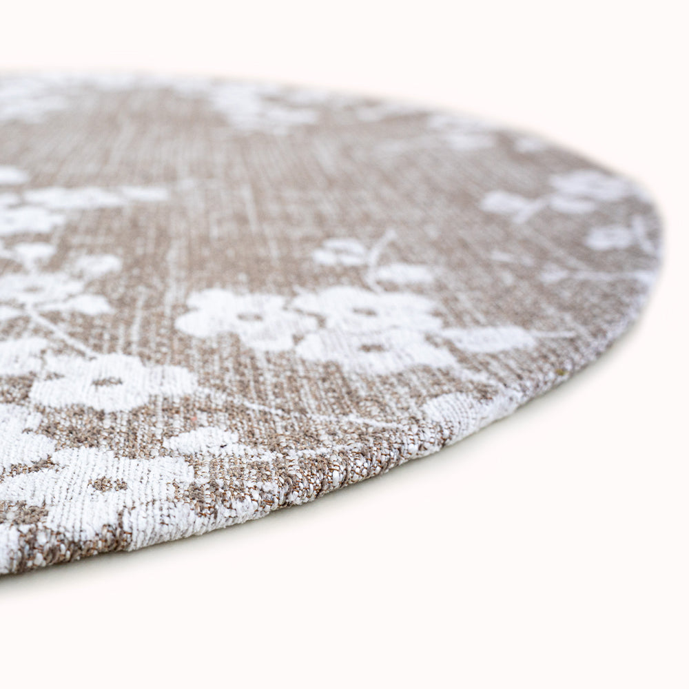 Sakura Circle Rug in Morning Mist