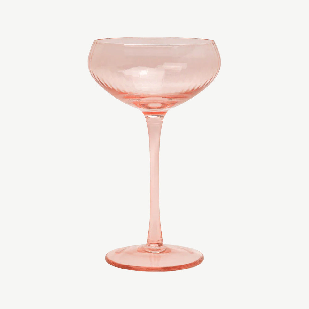 Set of 2 The Lou Coupe Cocktail Glasses in Blush Pink