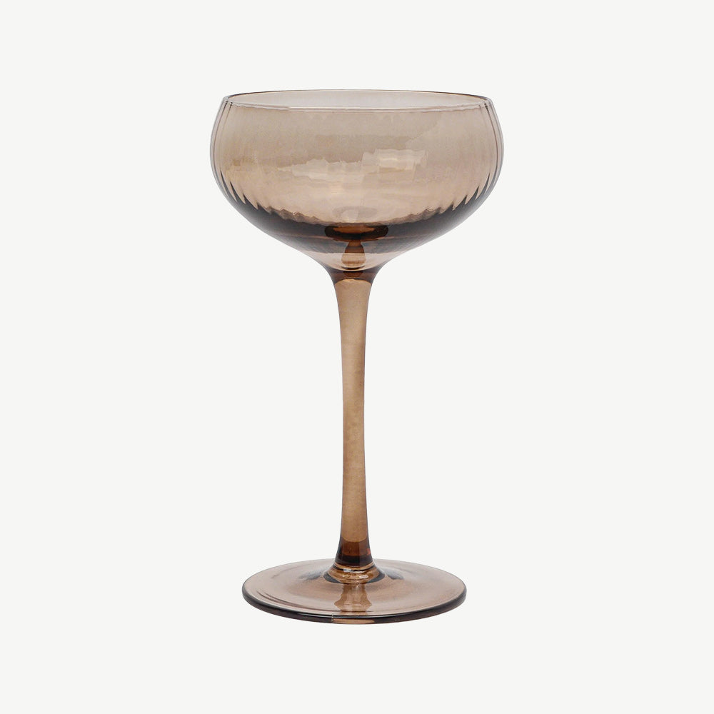 Set of 2 The Lou Coupe Cocktail Glasses in Smoke