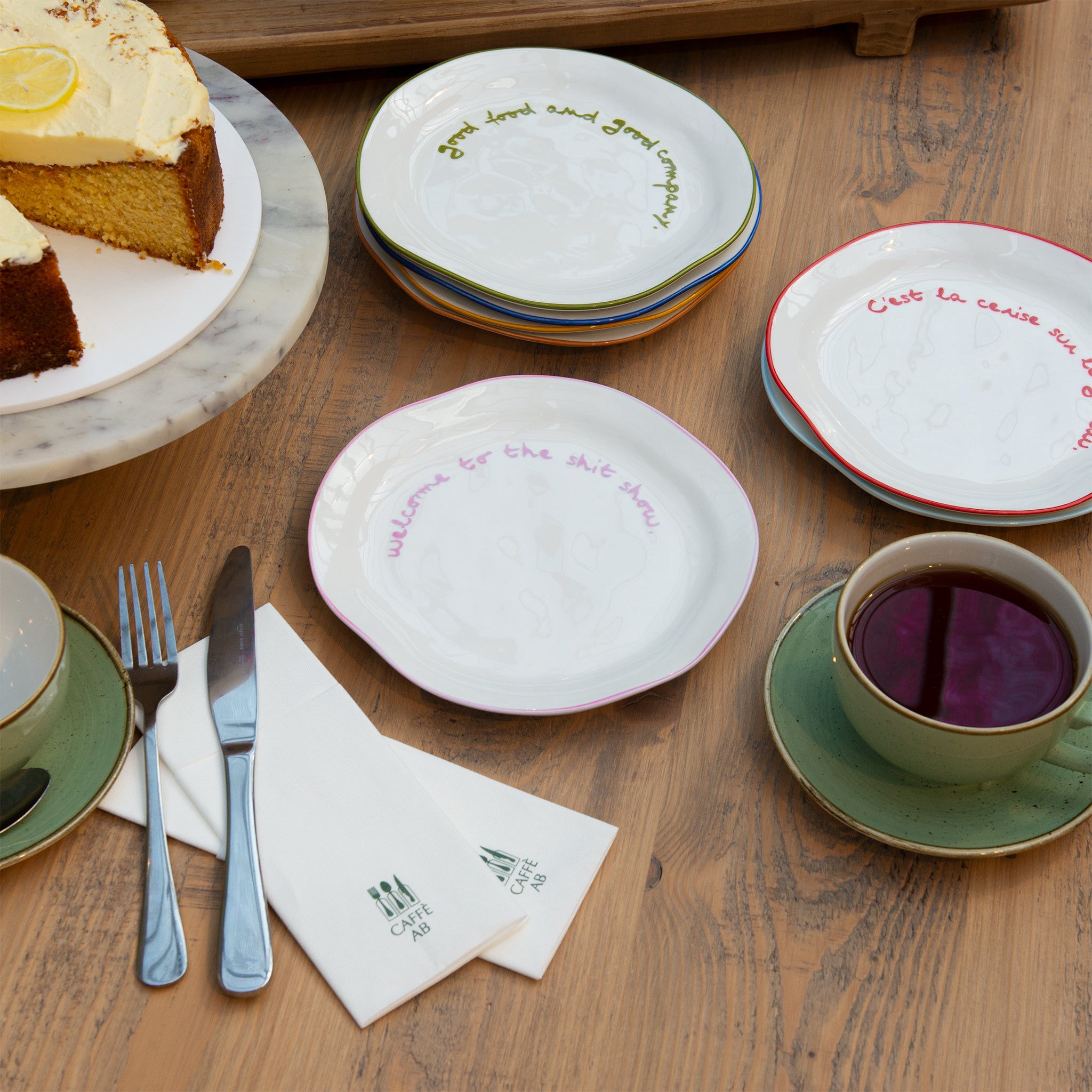 "Welcome to the shit show" Lilac Tableware Plate