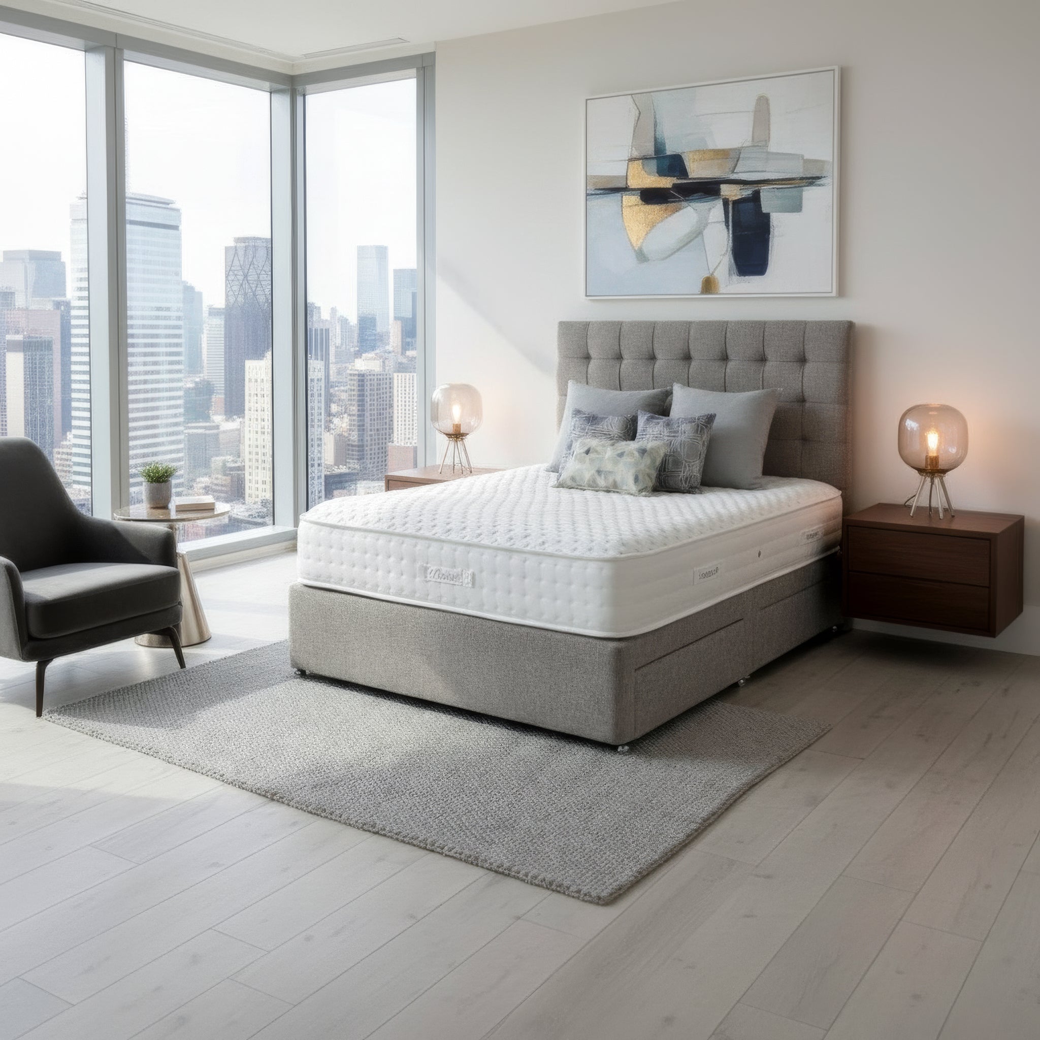 Arighi Bianchi Stamford Headboard in Dark Grey