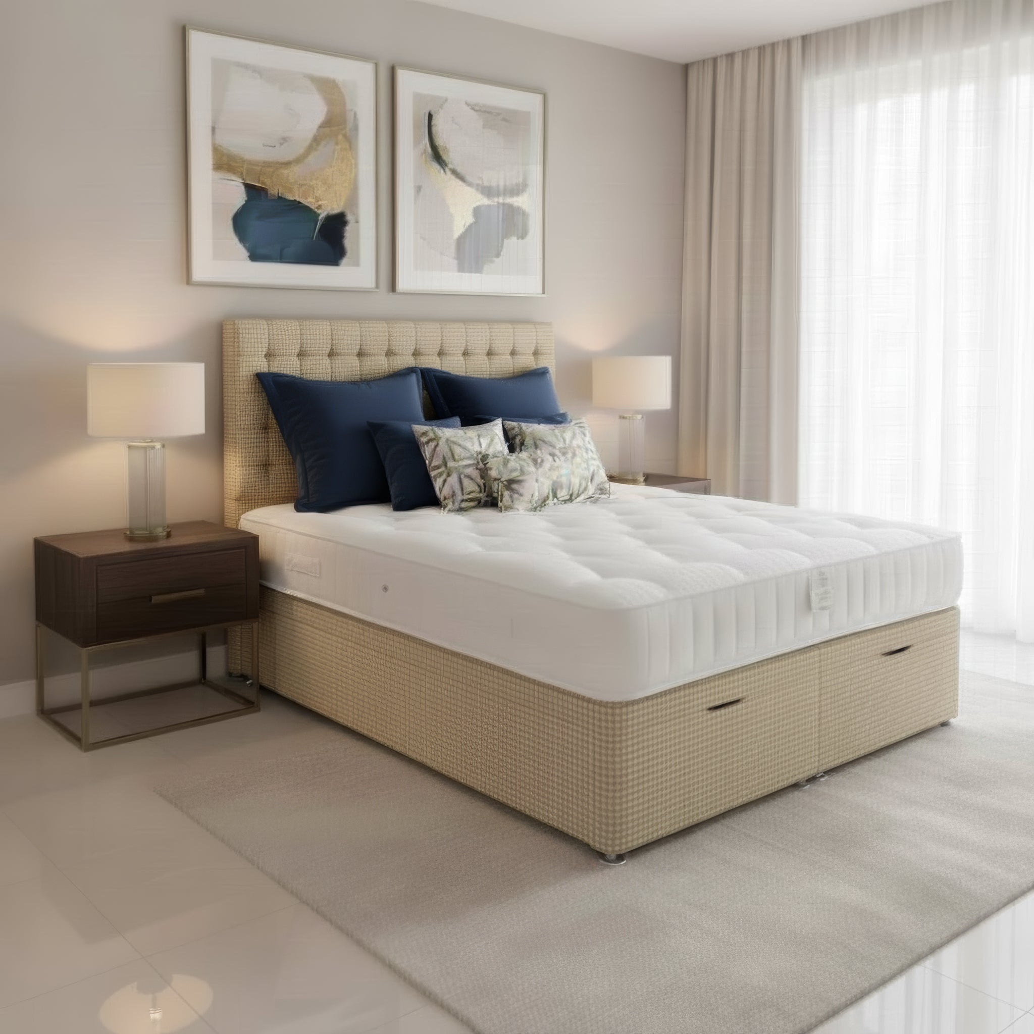 Arighi Bianchi Ottoman Stamford Bed in Brown