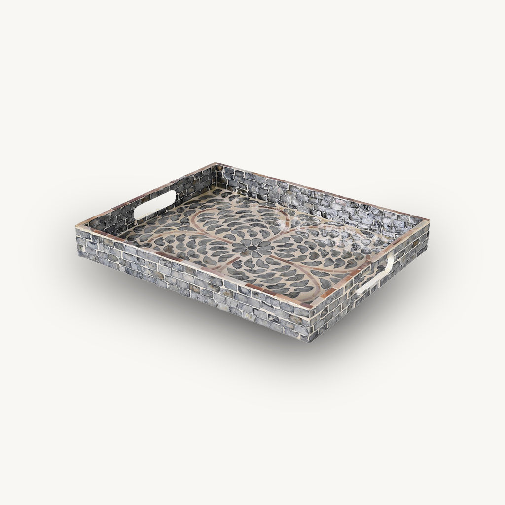 Smoke Capiz Tray