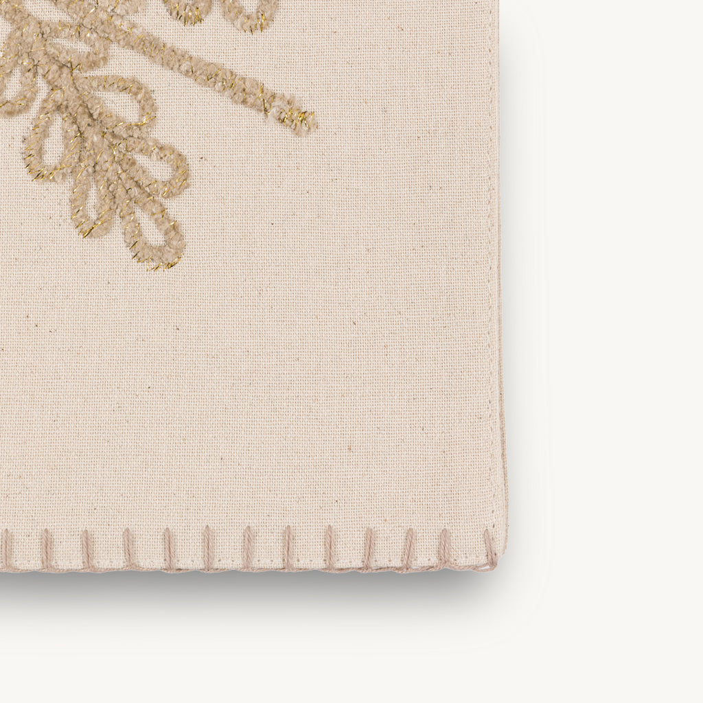 Gold Snowflake Cotton Table Runner