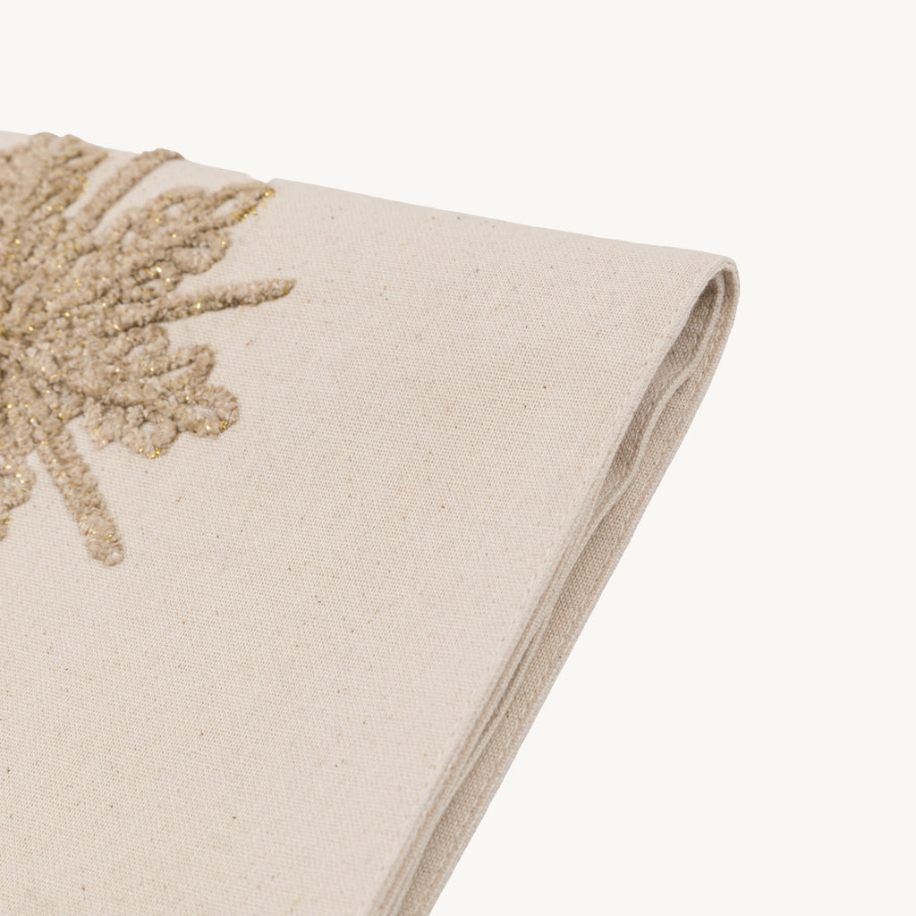 Gold Snowflake Cotton Table Runner