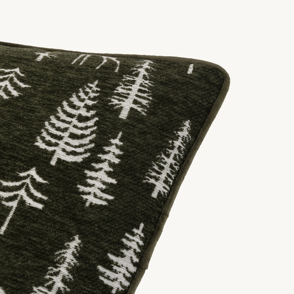 Velvet & Chenille Festive Stag Cushion