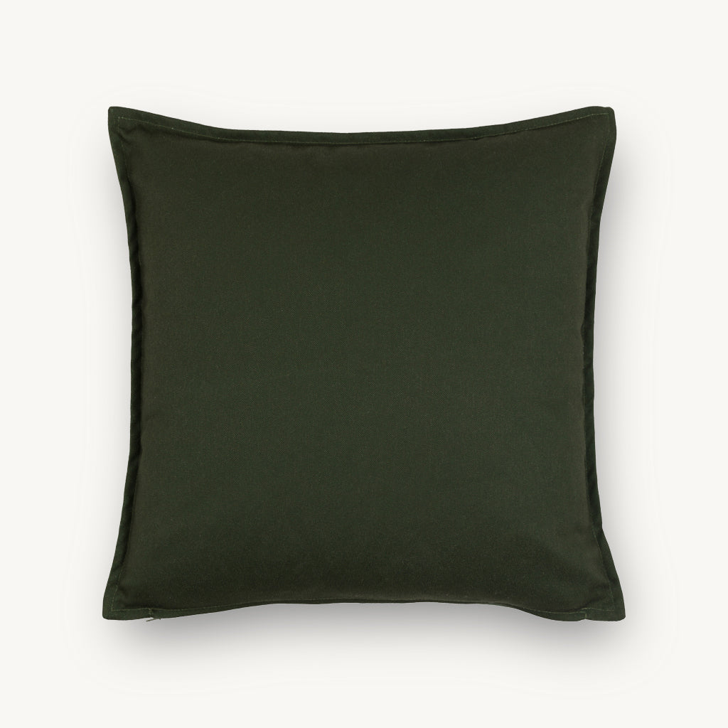 Cotton & Velvet Stag Scene Cushion