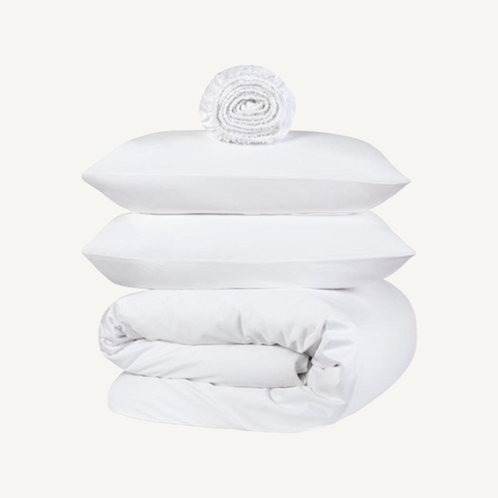 TLC 5 Star Hotel Concept: 500 TC Bed Linen Set in White