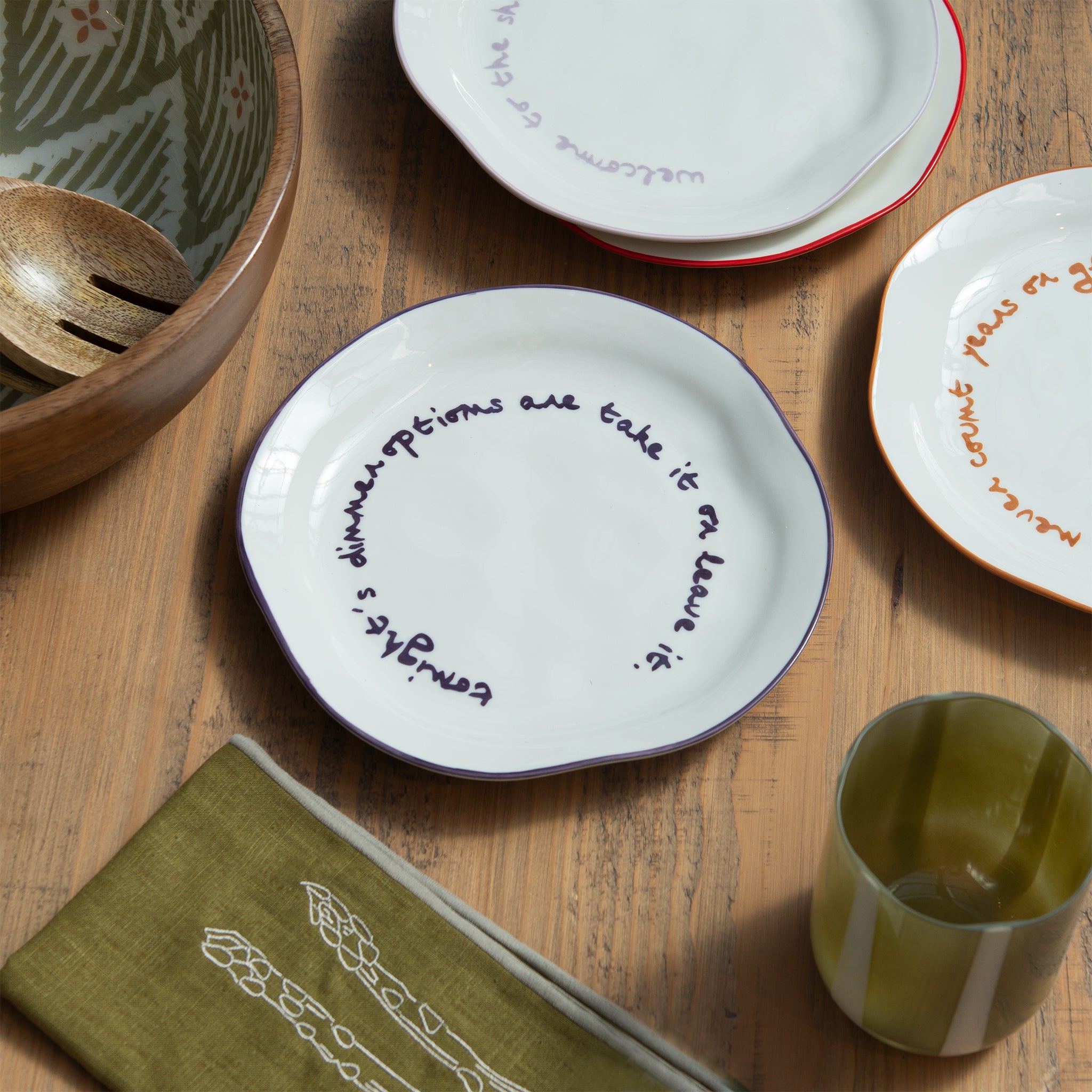 "Take It or Leave It" Purple Decorative Plate