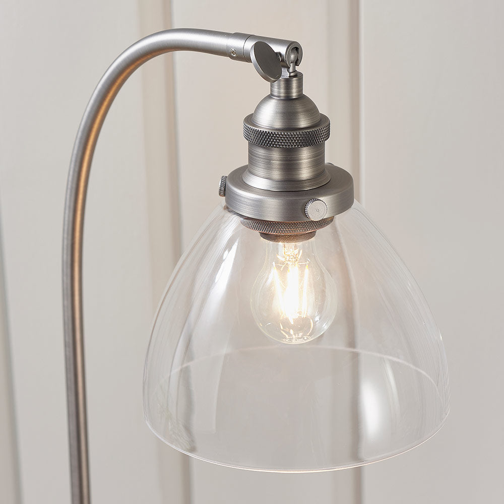 Tatton Brushed Silver Table Lamp