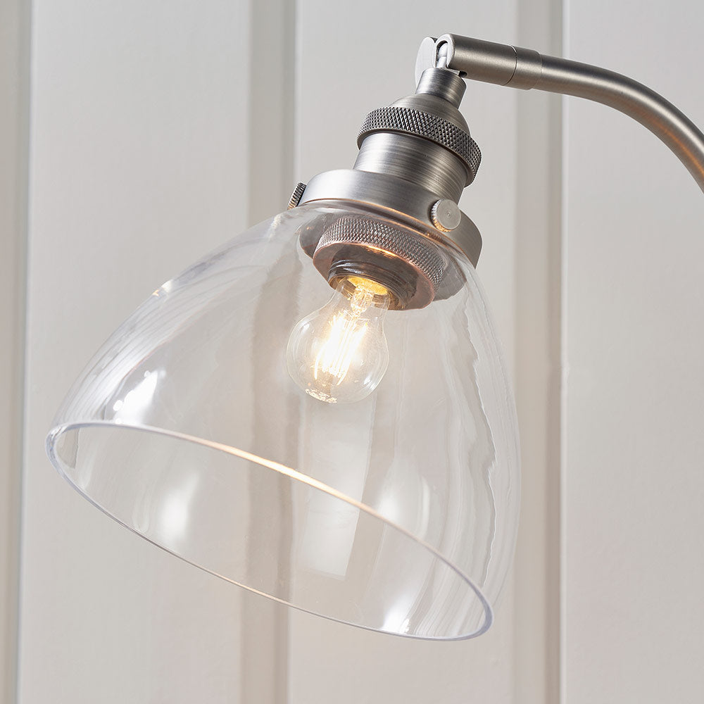 Tatton Brushed Silver Table Lamp