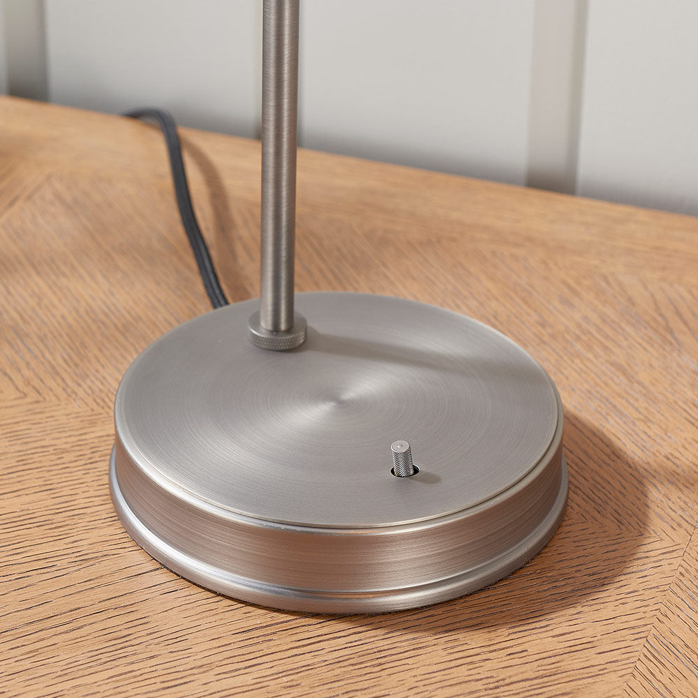 Tatton Brushed Silver Table Lamp