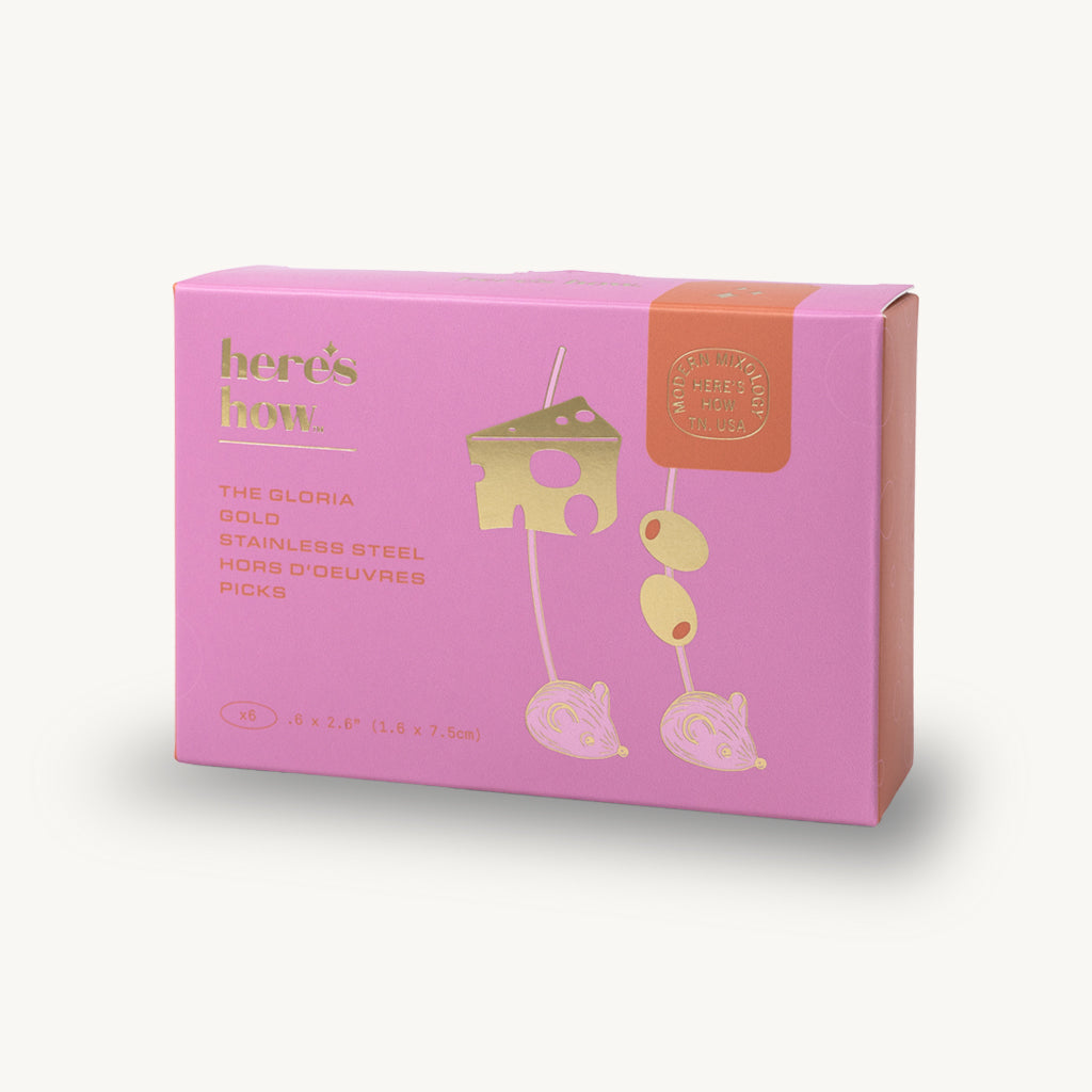 The Gloria Gold Metal Mice Cheese Picks
