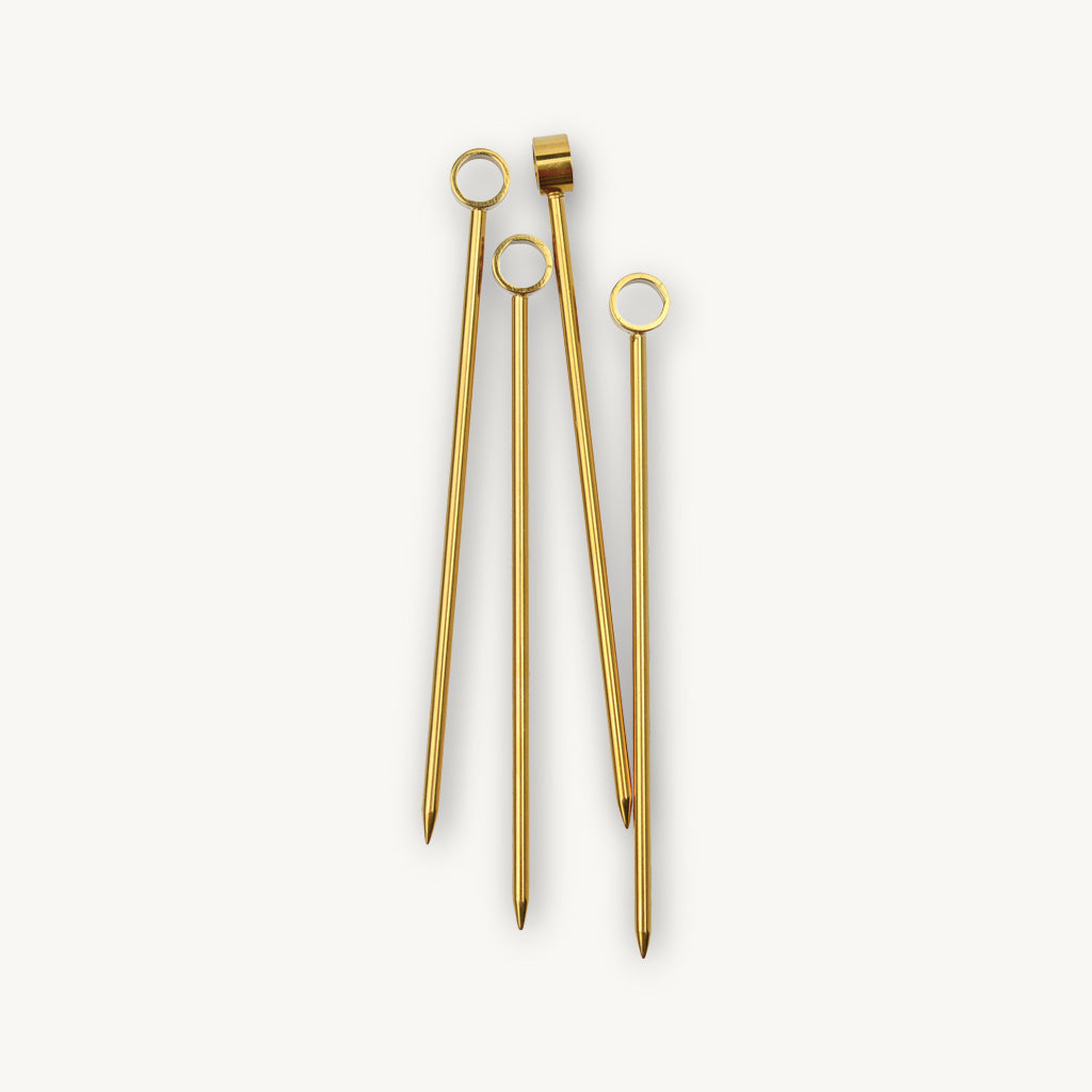 The Owen Gold Metal Cocktail Picks