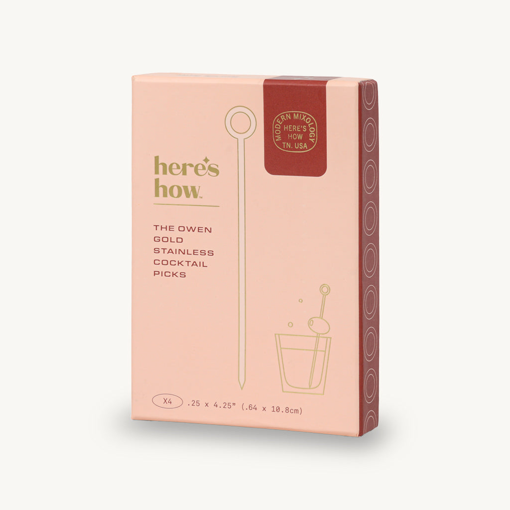 The Owen Gold Metal Cocktail Picks