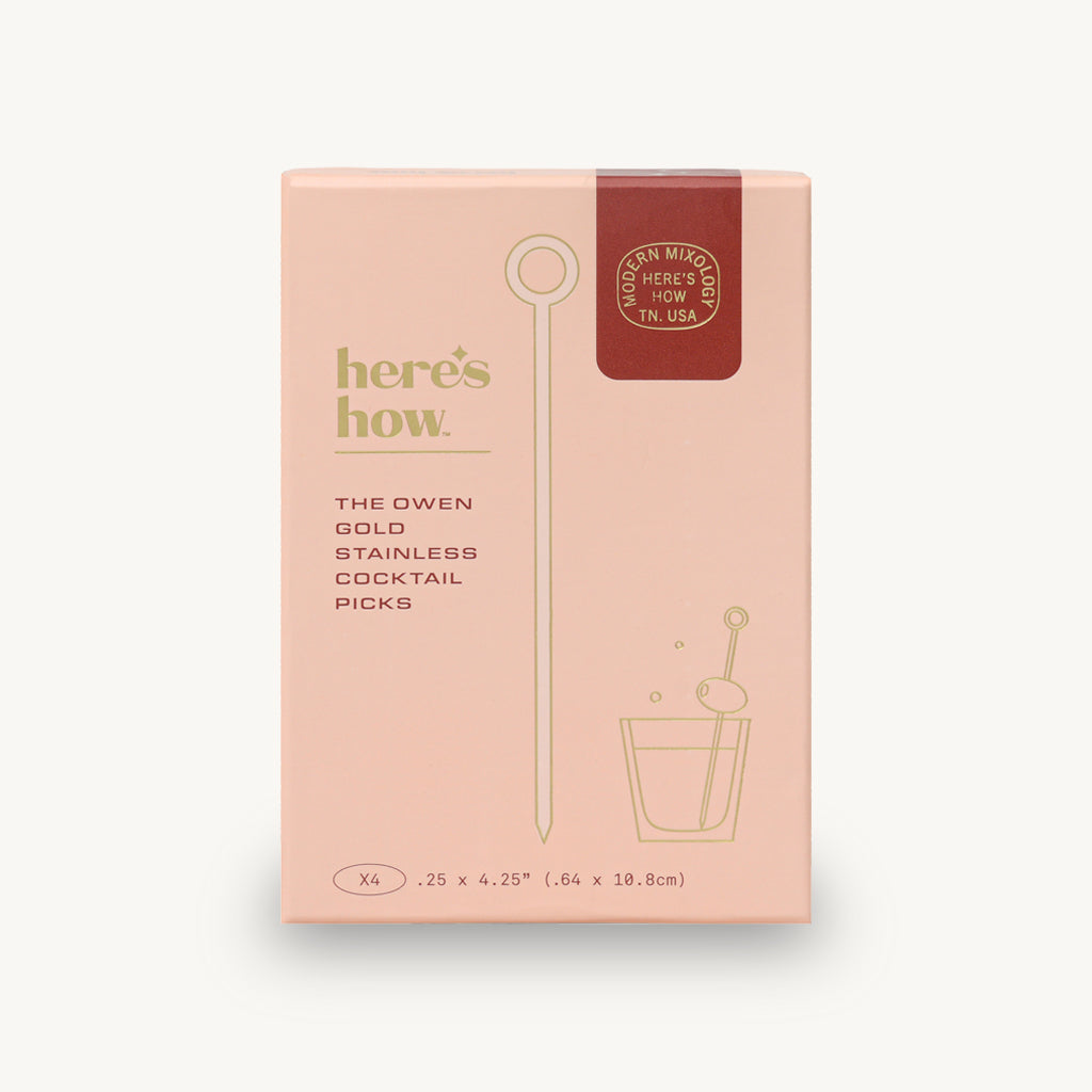 The Owen Gold Metal Cocktail Picks