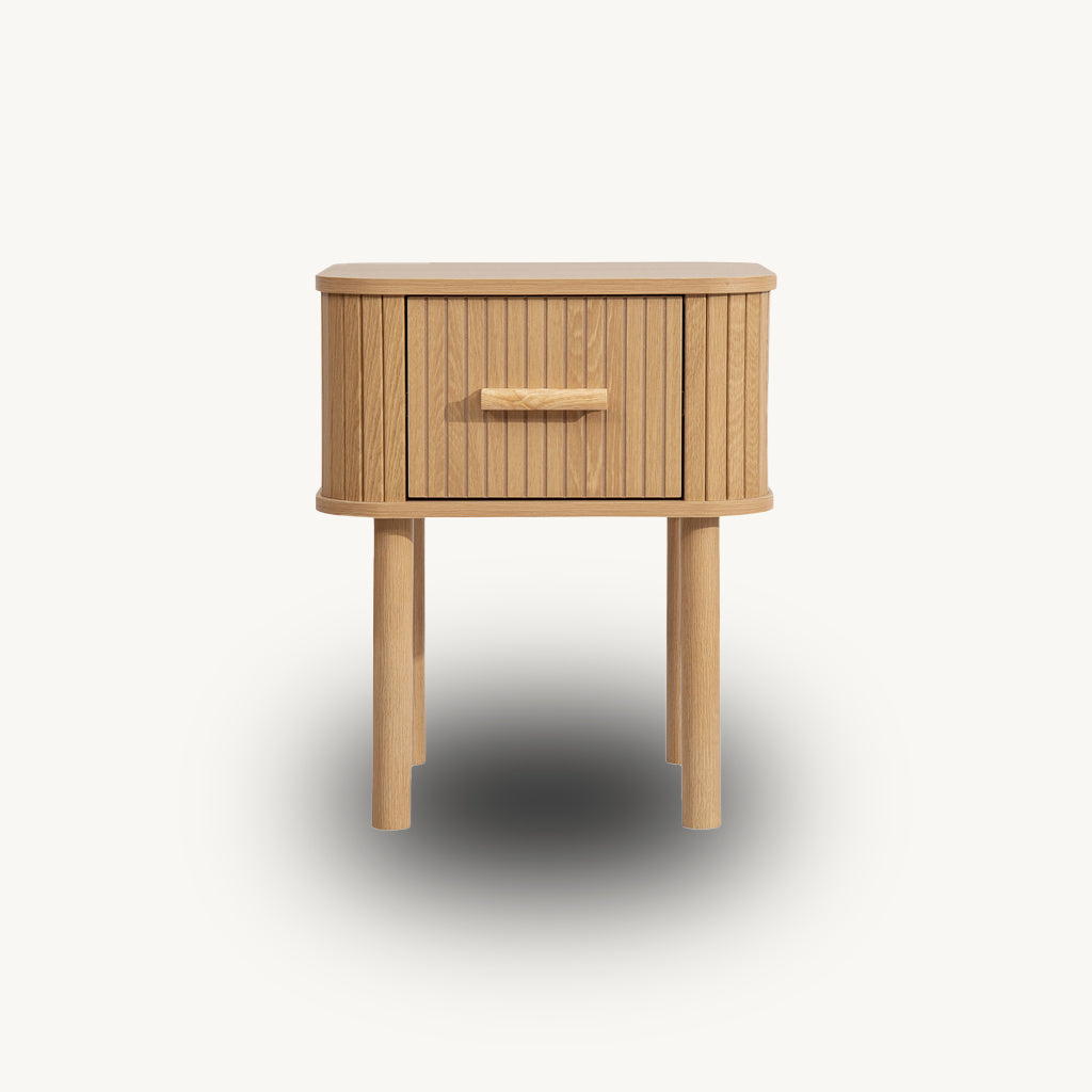 Tiffany Fluted 1DR Bedside Table