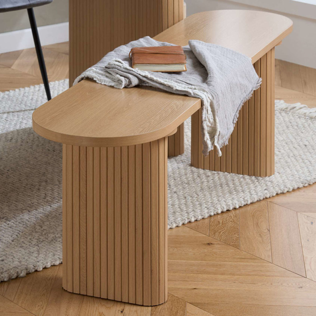 Tiffany Fluted Dining Bench