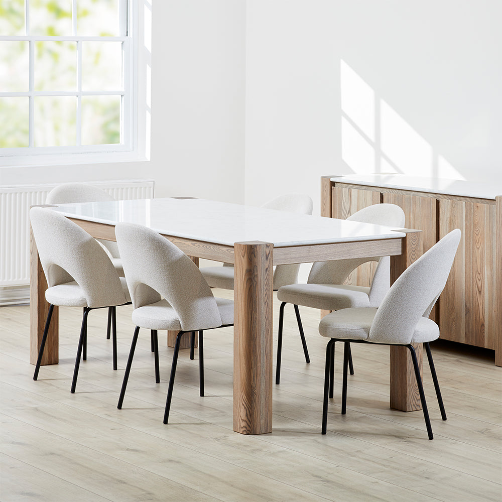 Torano Dining Table & 6 Artemis Chairs