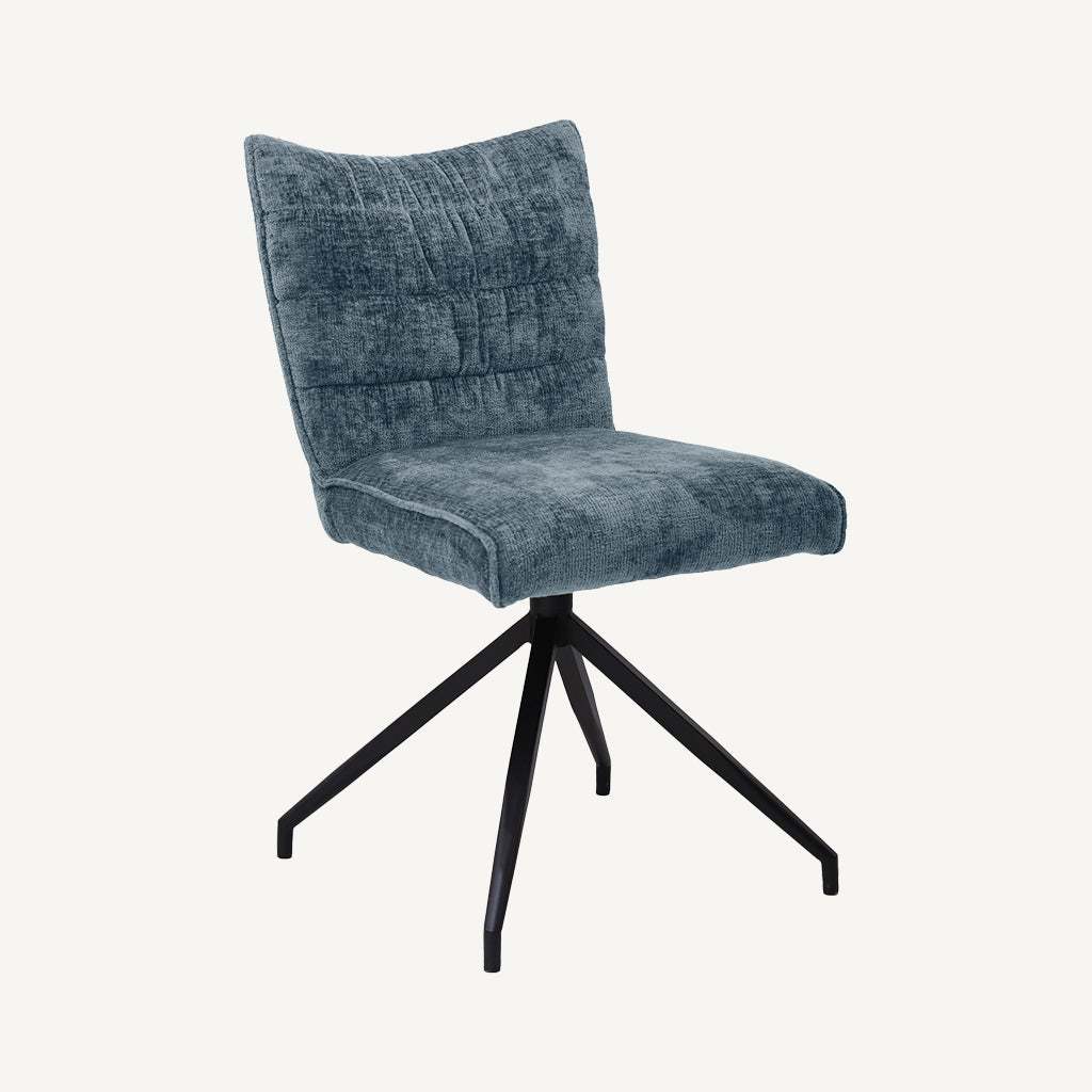 Troy Swivel Dining Chair in Blue