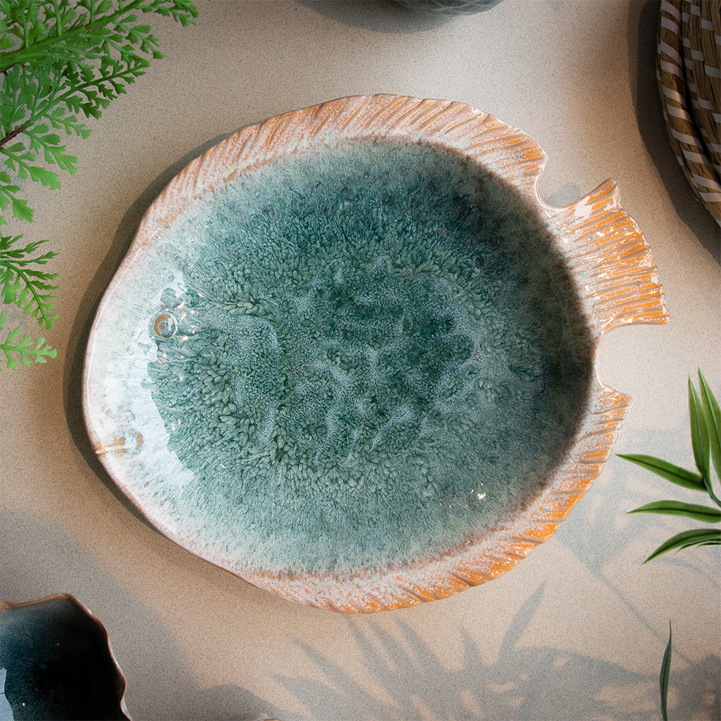 Blue Ombre Turbot Plate