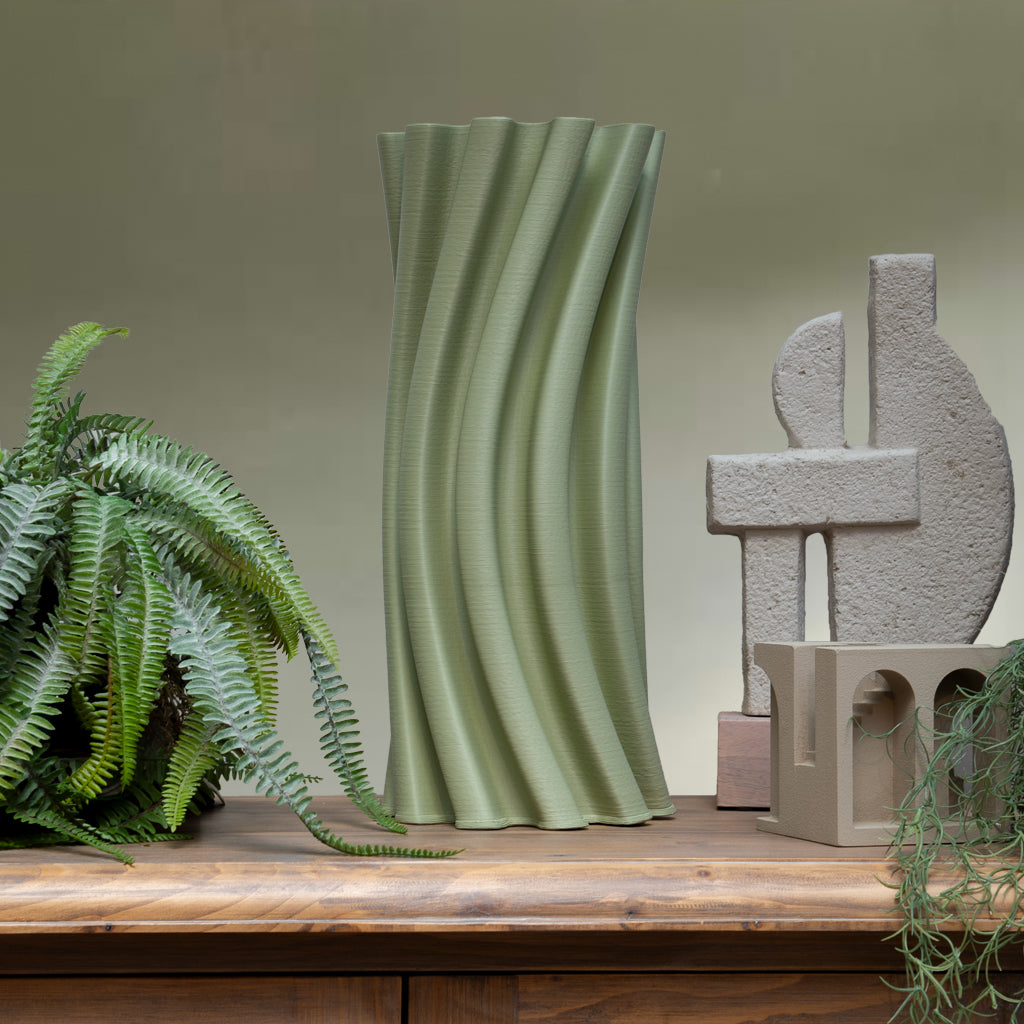 Twisted 3D Effect Printed Vase