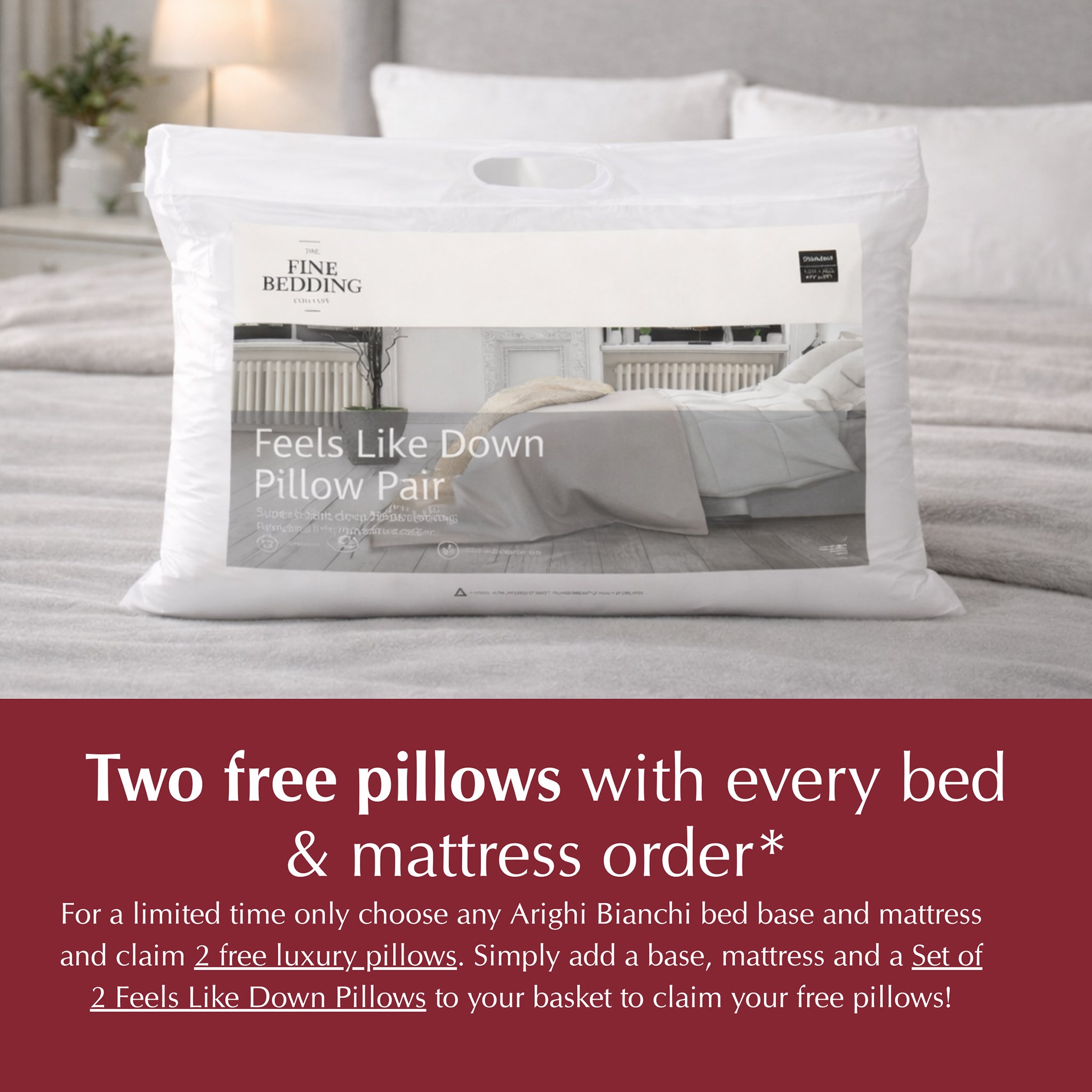 Set of 2 Feels Like Down Pillows