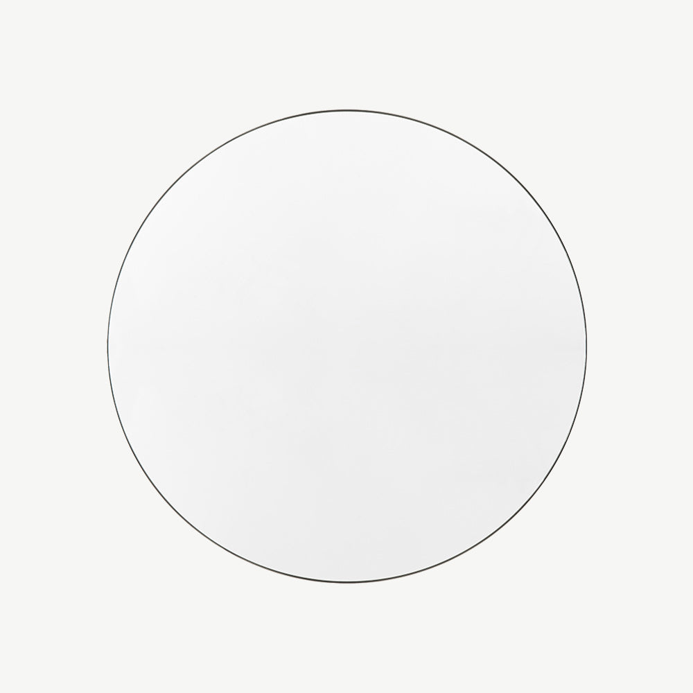 Round Mirror in Silver