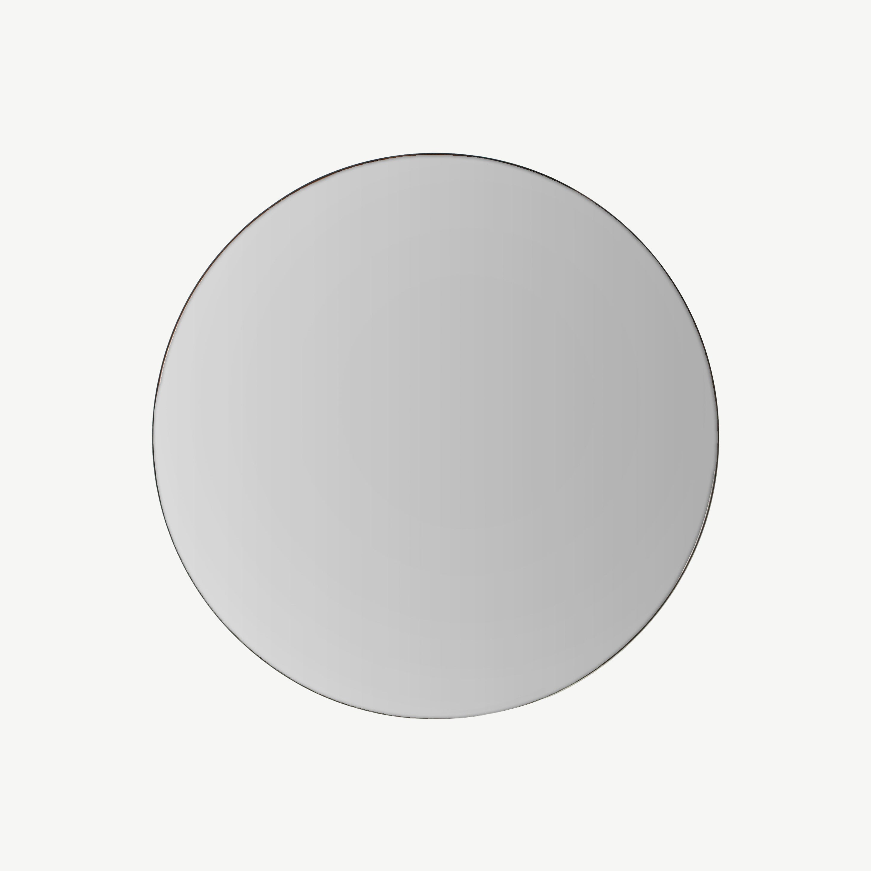 Circular Mirror in Black