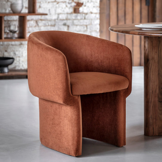 Walcot Dining Chair in Rust
