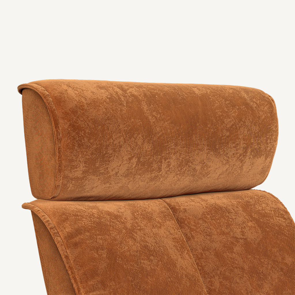 Pheobe Reclining Chair and Footstool in Orange