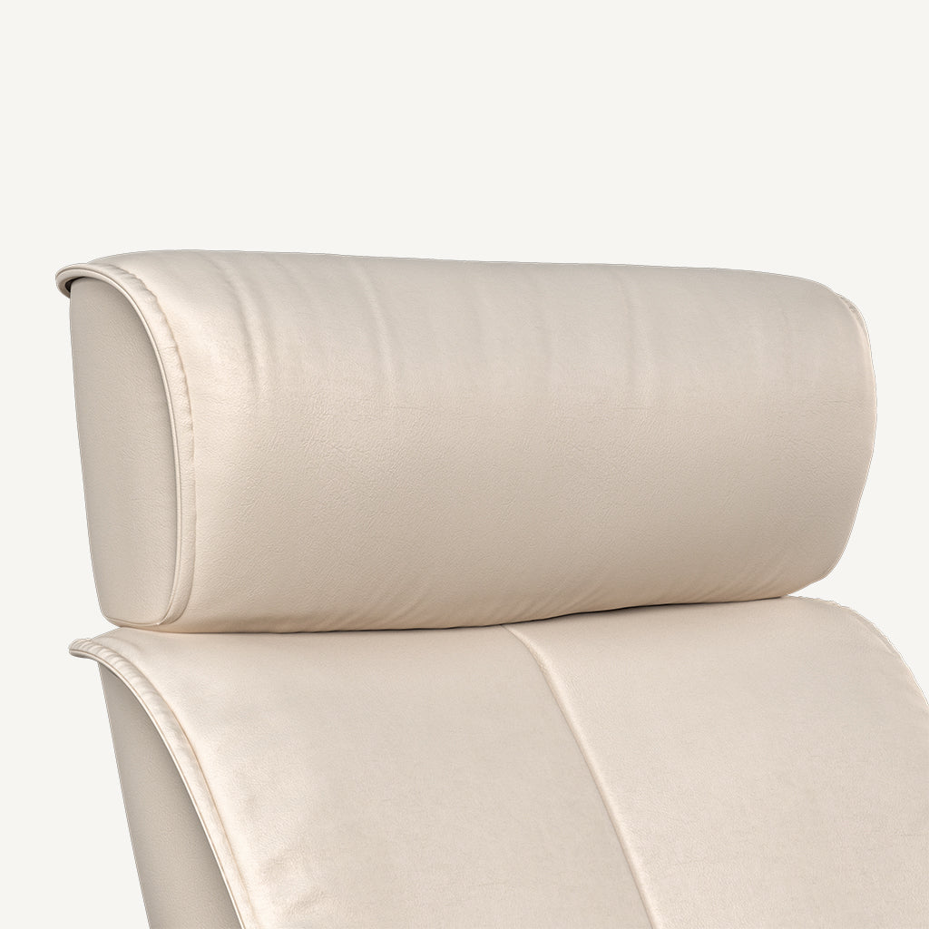 Pheobe Reclining Chair and Footstool in White