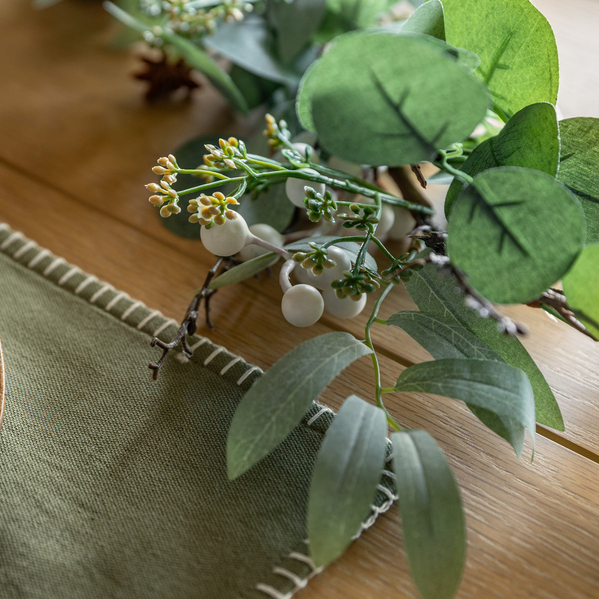 Green Christmas Woodland Garland