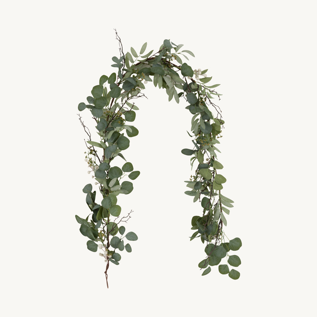 Green Christmas Woodland Garland